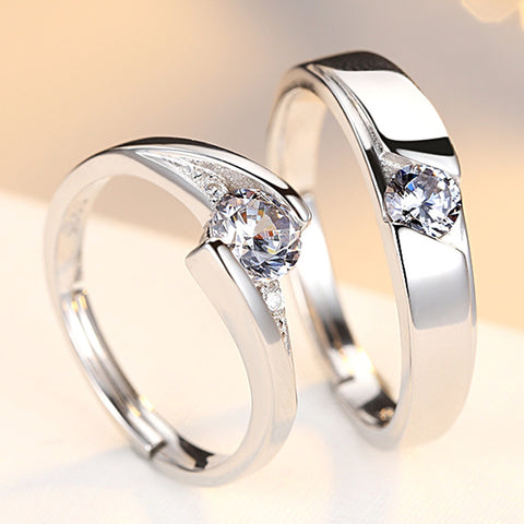Adjustable Diamond Ring For Couple
